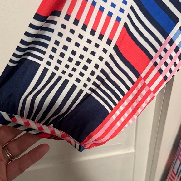 Jude Connally V-Neck Women's Top - Pink and Blue - Picture 4 of 7